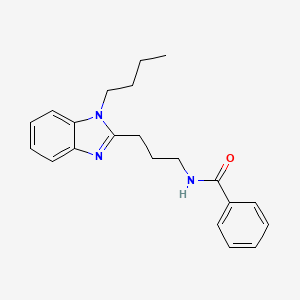 molecular formula C21H25N3O B7547317 N-[3-(1-butylbenzimidazol-2-yl)propyl]benzamide 