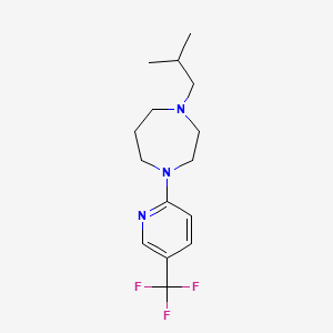 molecular formula C15H22F3N3 B7547334 1-(2-Methylpropyl)-4-[5-(trifluoromethyl)pyridin-2-yl]-1,4-diazepane 
