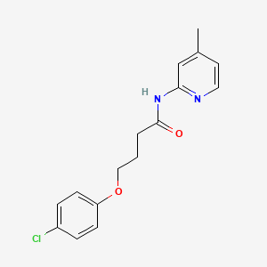 4-(4-chlorophenoxy)-N-(4-methylpyridin-2-yl)butanamide