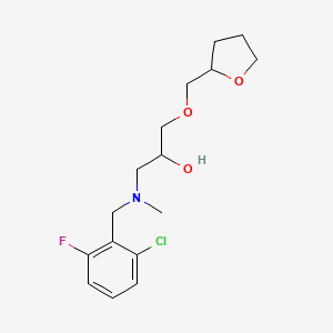 molecular formula C16H23ClFNO3 B7547348 1-[(2-Chloro-6-fluorophenyl)methyl-methylamino]-3-(oxolan-2-ylmethoxy)propan-2-ol 