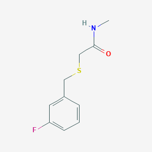 molecular formula C10H12FNOS B7547354 2-[(3-fluorophenyl)methylsulfanyl]-N-methylacetamide 