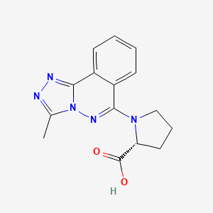 molecular formula C15H15N5O2 B7547359 (2R)-1-(3-methyl-[1,2,4]triazolo[3,4-a]phthalazin-6-yl)pyrrolidine-2-carboxylic acid 