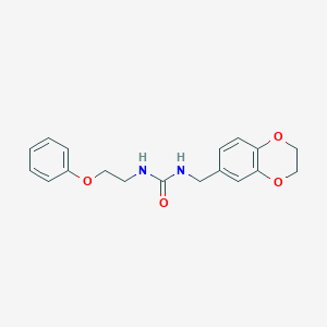 molecular formula C18H20N2O4 B7547365 1-(2,3-Dihydro-1,4-benzodioxin-6-ylmethyl)-3-(2-phenoxyethyl)urea 