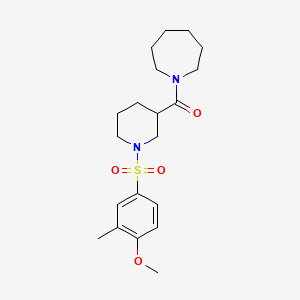 molecular formula C20H30N2O4S B7547394 Azepan-1-yl{1-[(4-methoxy-3-methylphenyl)sulfonyl]piperidin-3-yl}methanone 