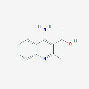 molecular formula C12H14N2O B7547428 1-(4-Amino-2-methylquinolin-3-yl)ethanol 