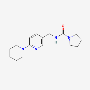 molecular formula C16H24N4O B7547434 N-[(6-piperidin-1-ylpyridin-3-yl)methyl]pyrrolidine-1-carboxamide 