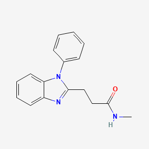 molecular formula C17H17N3O B7547476 N-methyl-3-(1-phenylbenzimidazol-2-yl)propanamide 