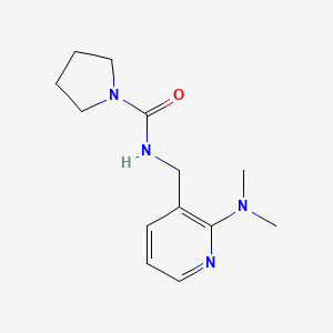 molecular formula C13H20N4O B7547493 N-[[2-(dimethylamino)pyridin-3-yl]methyl]pyrrolidine-1-carboxamide 