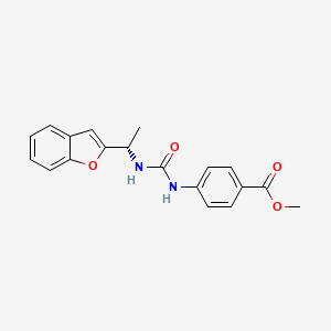 molecular formula C19H18N2O4 B7547520 methyl 4-[[(1S)-1-(1-benzofuran-2-yl)ethyl]carbamoylamino]benzoate 