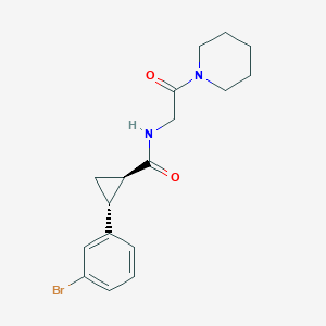 molecular formula C17H21BrN2O2 B7547608 (1R,2R)-2-(3-bromophenyl)-N-(2-oxo-2-piperidin-1-ylethyl)cyclopropane-1-carboxamide 