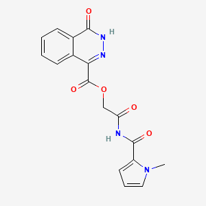 molecular formula C17H14N4O5 B7547636 [2-[(1-methylpyrrole-2-carbonyl)amino]-2-oxoethyl] 4-oxo-3H-phthalazine-1-carboxylate 