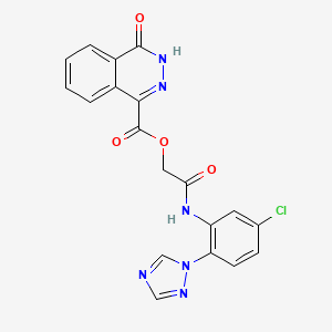 molecular formula C19H13ClN6O4 B7547659 [2-[5-chloro-2-(1,2,4-triazol-1-yl)anilino]-2-oxoethyl] 4-oxo-3H-phthalazine-1-carboxylate 