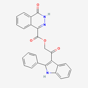 molecular formula C25H17N3O4 B7547667 [2-oxo-2-(2-phenyl-1H-indol-3-yl)ethyl] 4-oxo-3H-phthalazine-1-carboxylate 