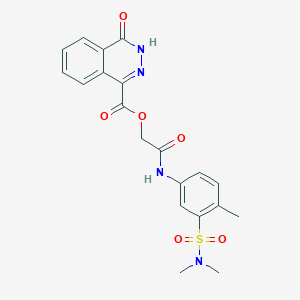 molecular formula C20H20N4O6S B7547683 [2-[3-(dimethylsulfamoyl)-4-methylanilino]-2-oxoethyl] 4-oxo-3H-phthalazine-1-carboxylate 