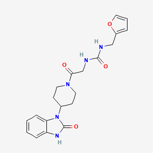 1-(furan-2-ylmethyl)-3-[2-oxo-2-[4-(2-oxo-3H-benzimidazol-1-yl)piperidin-1-yl]ethyl]urea