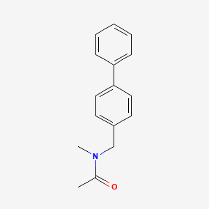 molecular formula C16H17NO B7547717 N-methyl-N-[(4-phenylphenyl)methyl]acetamide 