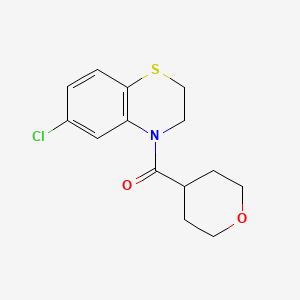 (6-Chloro-2,3-dihydro-1,4-benzothiazin-4-yl)-(oxan-4-yl)methanone