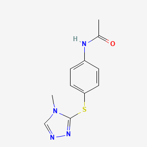 N-[4-[(4-methyl-1,2,4-triazol-3-yl)sulfanyl]phenyl]acetamide