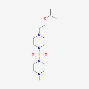 molecular formula C14H30N4O3S B7547781 1-Methyl-4-[4-(2-propan-2-yloxyethyl)piperazin-1-yl]sulfonylpiperazine 