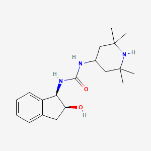 molecular formula C19H29N3O2 B7547789 1-[(1R,2S)-2-hydroxy-2,3-dihydro-1H-inden-1-yl]-3-(2,2,6,6-tetramethylpiperidin-4-yl)urea 