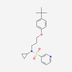 molecular formula C21H28N2O3S B7547797 N-[3-(4-tert-butylphenoxy)propyl]-N-cyclopropylpyridine-3-sulfonamide 