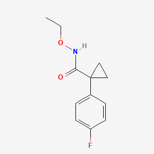 molecular formula C12H14FNO2 B7547832 N-ethoxy-1-(4-fluorophenyl)cyclopropane-1-carboxamide 
