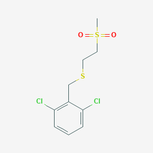 molecular formula C10H12Cl2O2S2 B7547840 1,3-Dichloro-2-(2-methylsulfonylethylsulfanylmethyl)benzene 