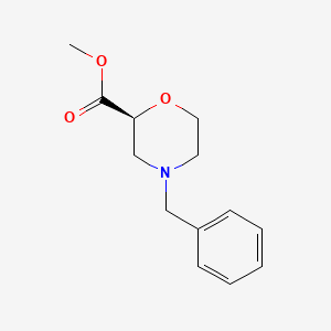 molecular formula C13H17NO3 B7547861 Methyl (S)-4-benzylmorpholine-2-carboxylate 