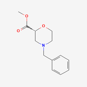 molecular formula C13H17NO3 B7547875 Methyl (2R)-4-benzylmorpholine-2-carboxylate 