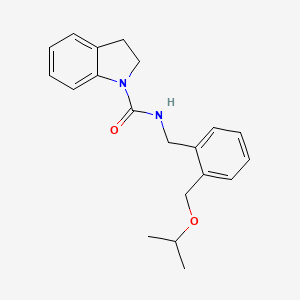 N-[[2-(propan-2-yloxymethyl)phenyl]methyl]-2,3-dihydroindole-1-carboxamide