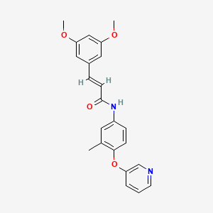 molecular formula C23H22N2O4 B7547902 (E)-3-(3,5-dimethoxyphenyl)-N-(3-methyl-4-pyridin-3-yloxyphenyl)prop-2-enamide 