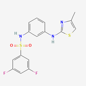 molecular formula C16H13F2N3O2S2 B7547910 3,5-difluoro-N-[3-[(4-methyl-1,3-thiazol-2-yl)amino]phenyl]benzenesulfonamide 