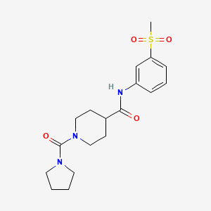 molecular formula C18H25N3O4S B7547919 N-(3-methylsulfonylphenyl)-1-(pyrrolidine-1-carbonyl)piperidine-4-carboxamide 