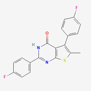 2,5-bis(4-fluorophenyl)-6-methyl-3H-thieno[2,3-d]pyrimidin-4-one