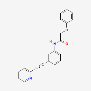2-phenoxy-N-[3-(2-pyridin-2-ylethynyl)phenyl]acetamide