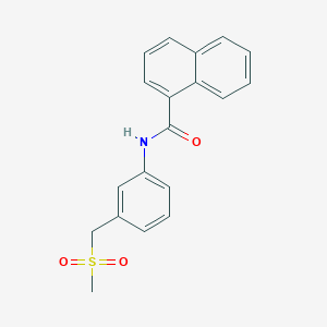 molecular formula C19H17NO3S B7547953 N-[3-(methylsulfonylmethyl)phenyl]naphthalene-1-carboxamide 