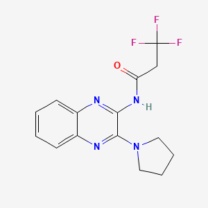 3,3,3-trifluoro-N-(3-pyrrolidin-1-ylquinoxalin-2-yl)propanamide
