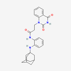 molecular formula C27H30N4O3 B7547988 N-[2-(1-adamantylamino)phenyl]-3-(2,4-dioxoquinazolin-1-yl)propanamide 