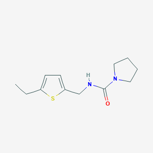 molecular formula C12H18N2OS B7548054 N-[(5-ethylthiophen-2-yl)methyl]pyrrolidine-1-carboxamide 