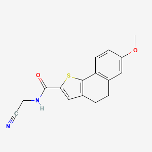 molecular formula C16H14N2O2S B7548078 N-(cyanomethyl)-7-methoxy-4,5-dihydrobenzo[g][1]benzothiole-2-carboxamide 
