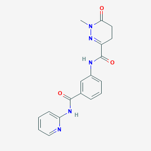 1-methyl-6-oxo-N-[3-(pyridin-2-ylcarbamoyl)phenyl]-4,5-dihydropyridazine-3-carboxamide