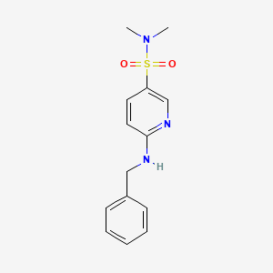 molecular formula C14H17N3O2S B7548101 6-(benzylamino)-N,N-dimethylpyridine-3-sulfonamide 