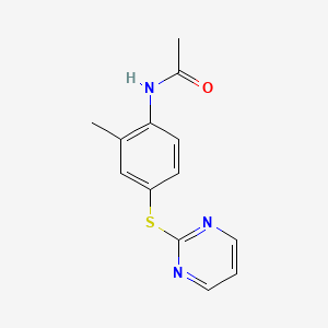 molecular formula C13H13N3OS B7548139 N-(2-methyl-4-pyrimidin-2-ylsulfanylphenyl)acetamide 