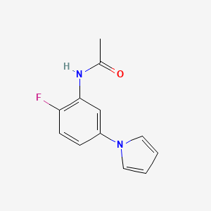 molecular formula C12H11FN2O B7548148 N-(2-fluoro-5-pyrrol-1-ylphenyl)acetamide 