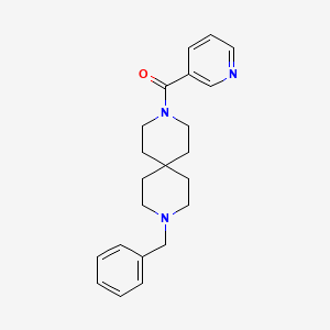 molecular formula C22H27N3O B7548160 (9-Benzyl-3,9-diazaspiro[5.5]undecan-3-yl)-pyridin-3-ylmethanone 