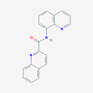 molecular formula C19H13N3O B7548172 N-quinolin-8-ylquinoline-2-carboxamide 