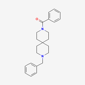 molecular formula C23H28N2O B7548189 (9-Benzyl-3,9-diazaspiro[5.5]undecan-3-yl)-phenylmethanone 