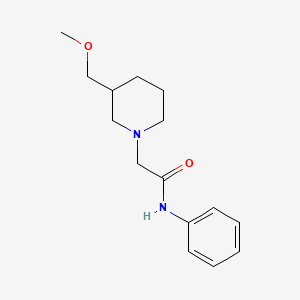 molecular formula C15H22N2O2 B7548200 2-[3-(methoxymethyl)piperidin-1-yl]-N-phenylacetamide 