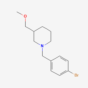 molecular formula C14H20BrNO B7548207 1-[(4-Bromophenyl)methyl]-3-(methoxymethyl)piperidine 