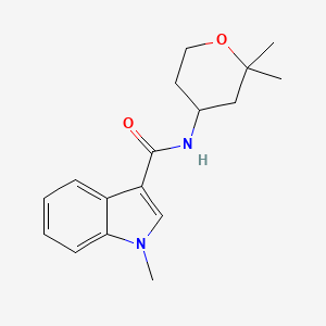 molecular formula C17H22N2O2 B7548216 N-(2,2-dimethyltetrahydro-2H-pyran-4-yl)-1-methyl-1H-indole-3-carboxamide 